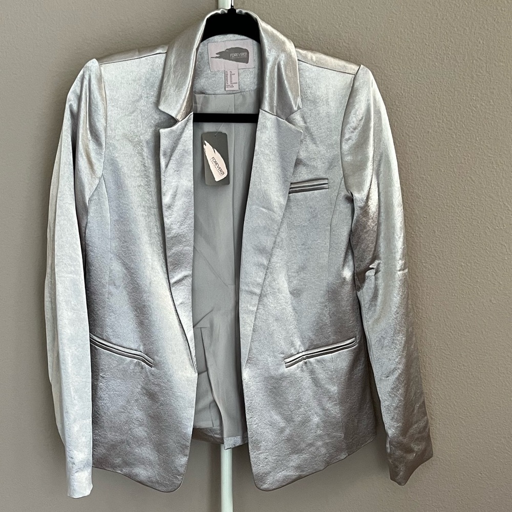 NWT Forever 21 Metalic Blazer
